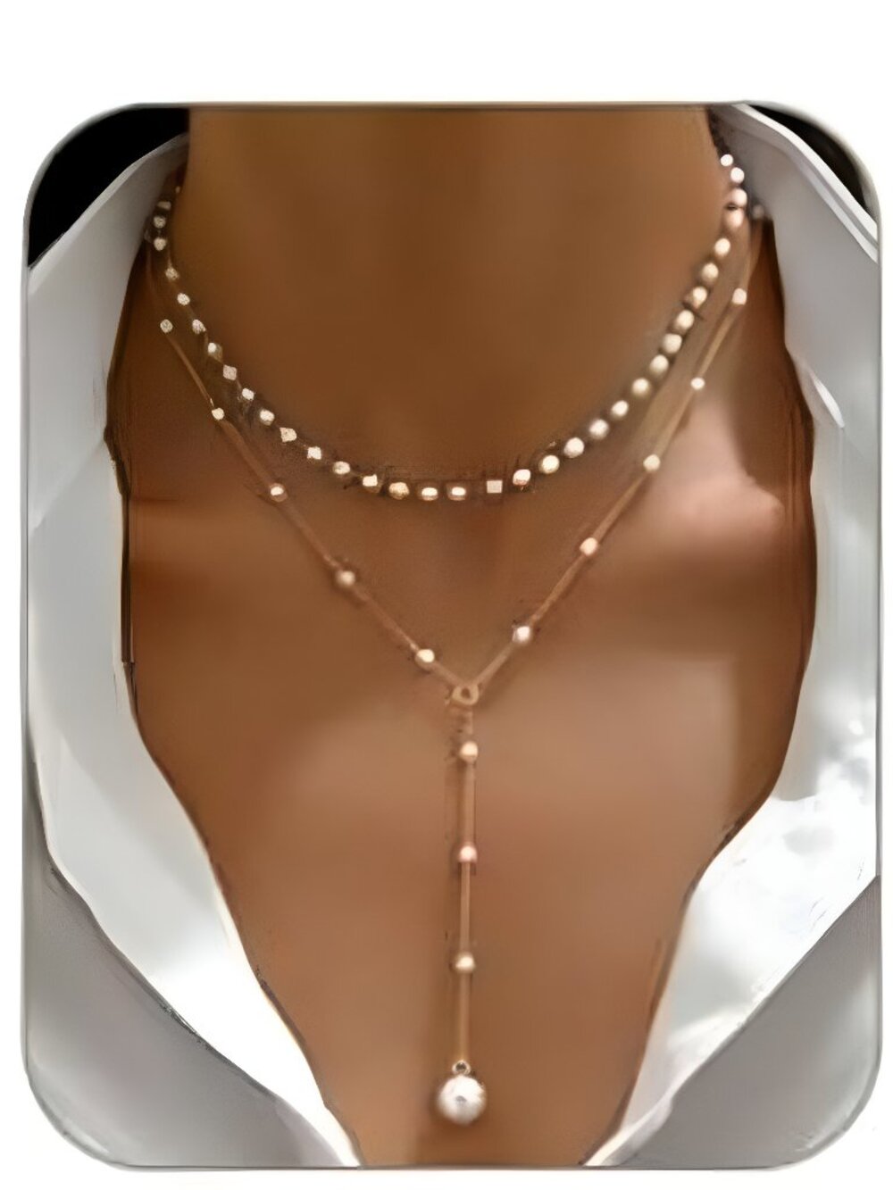 Layered Pearl Necklaces for Women 14K Gold Plated Trendy Faux Pearl Drop